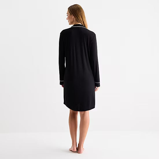 Liz Claiborne Womens Long Sleeve Nightshirt