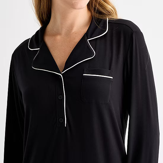 Liz Claiborne Womens Long Sleeve Nightshirt